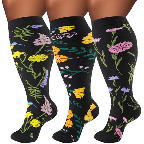FOFLORA Plus Size Compression Socks