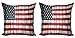 ABAKUHAUS Estados Unidos Set de 2 Fundas para Cojín, Cuatro de Julio Independencia, con Estampado en Ambos Lados con Cremallera, 45 cm x 45 cm, Blanco Azul Oscuro Rojo
