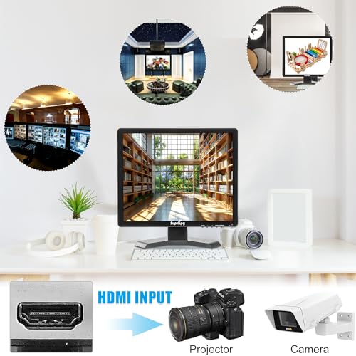 Image of 17 Inch TFT LCD Security CCTV Monitor 1280x1024 4:3 Resolution Color Display Screen with HDMI /VGA /AV /BNC /MIC USB Earphone Input Built-in Dual Speakers for Home Security Monitor Gaming