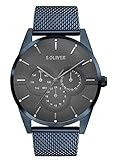 Hochwertige s.Oliver Herrenuhr aus Metall mit Edelstahl Milanaiseband und japanischem Qualitätswerk