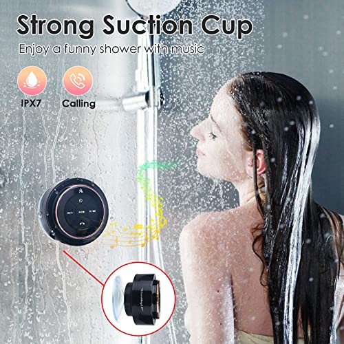 Xleader Pro Shower Speaker (Upgraded) Certified IPX7 Waterproof Bluetooth Speaker, 8W Crystal Sound&Rich Bass, 15H Playtime - Image 3