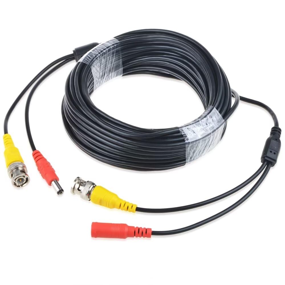 MDCGPower 65ft Black Extension Power/Video Cable Compatible with Swann CCTV Kit SWDVK-825508 Black