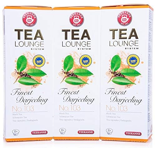 Teekanne Tealounge Kapseln- Finest Darjeeling No. 103 Schwarzer Tee (3x8 Kapseln)