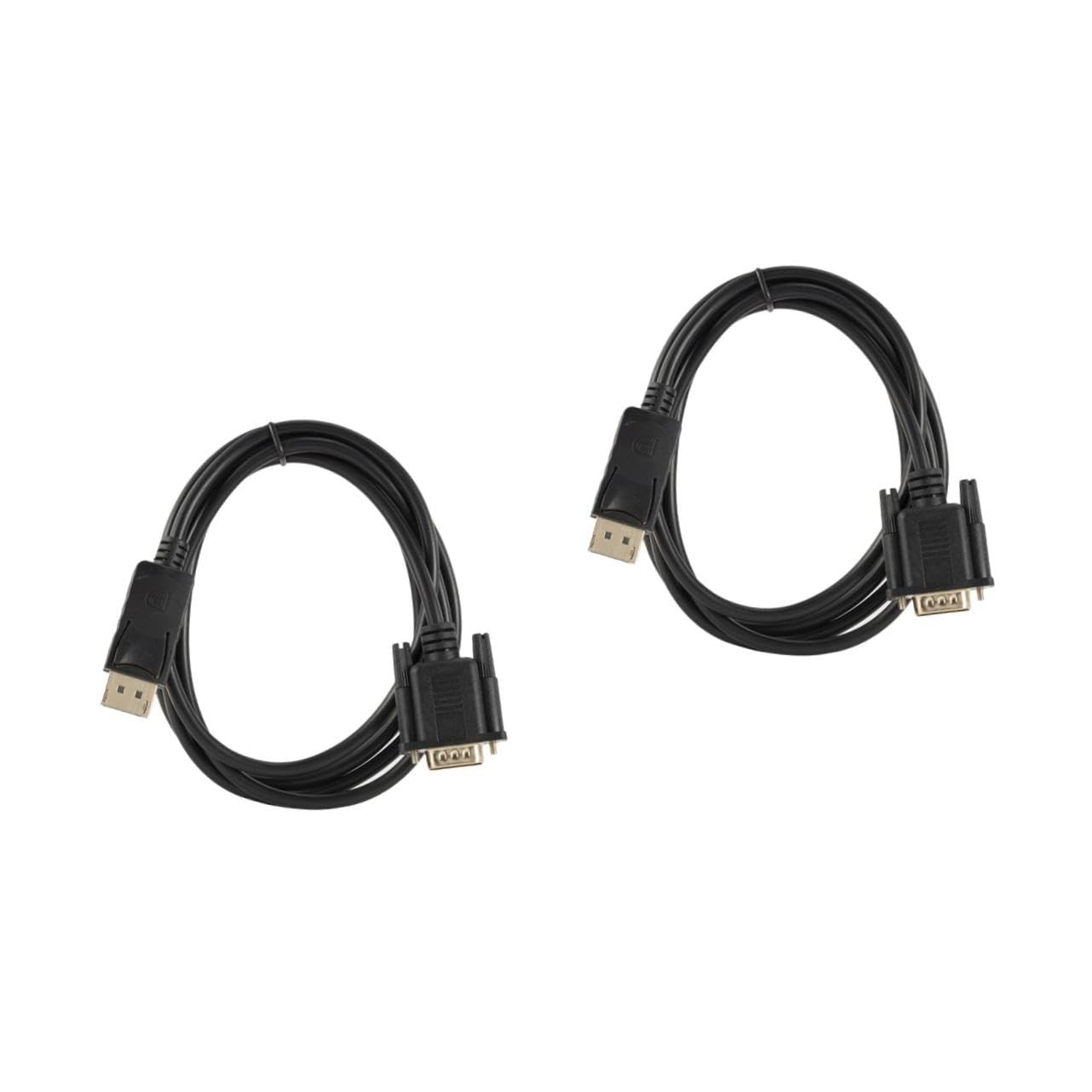 Mipcase 2pcs Replacement Displayport to Vga Cord 1.8m Long for Computers and Projectors Gold Plated