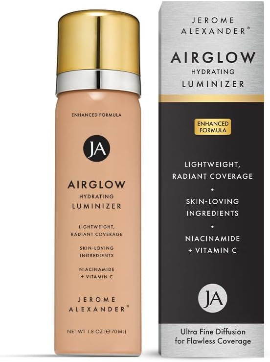MagicMinerals AirGlow Tinted Highlighting Night Mist, Illuminating Airbrush Tinted Moisturizer Spray | Petal Pearl