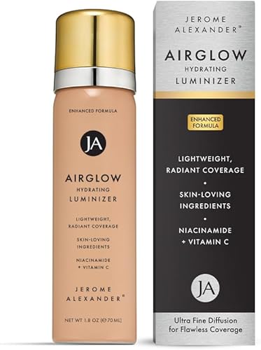 Jerome Alexander MagicMinerals AirGlow Tinted Highlighting Night Mist, Illuminating Airbrush Tinted Moisturizer Spray | Natural Pearl
