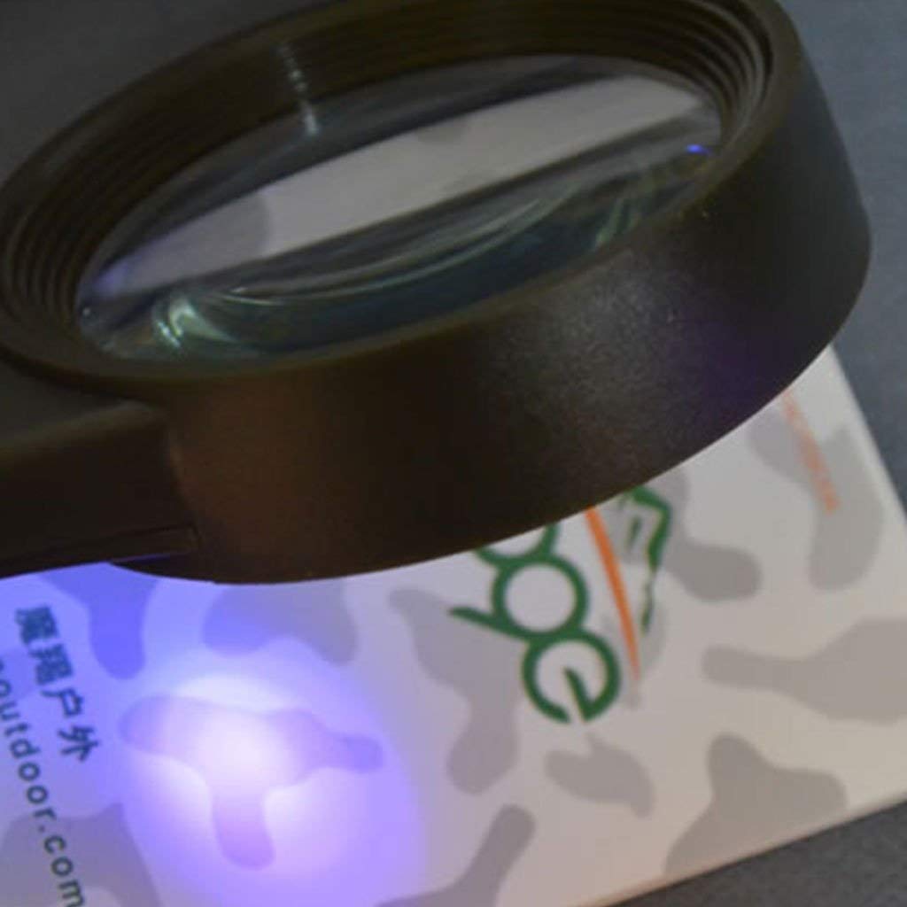 Tragbare Glaslupe mit Beleuchtung Handlupe Professionelle HD-Glas-6-fach vergrößerte Spiegellupe zum Lesen Needed