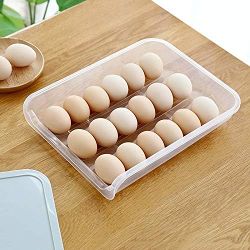 Newly Egg Storage Box Simple Style Clear Egg Holder for Refrigerator Household Stackable Egg Storage Container - (Size: S, Color: 1pcs)