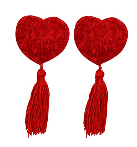 Reusable Flower Silicone Pasties Bra Sexy Breast Petals with Tassel