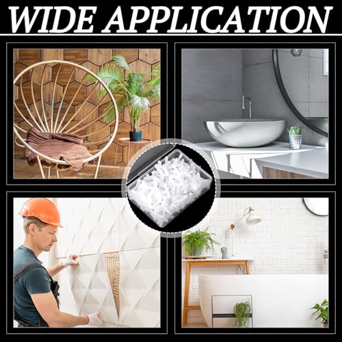 Pangda 1500 Pcs Tile Spacers Wall Floor Tile Plastic Y Type Spacers Tiling Tools 1/8 Inch White Hexagon Tile Spacers for Ceramic Tile Installation Positioning Clip Leveling System Construction by Pangda - Image 6