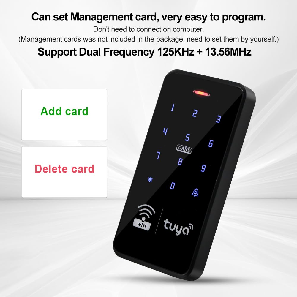 IP68 Impermeabili Kit del Sistema di Controllo di Accesso WiFi Tastiera RFID Touch Password 125KHz 13.56MHz con Blocco Magnetico Elettrico 180KG, Telecomando Intelligente Tuya APP