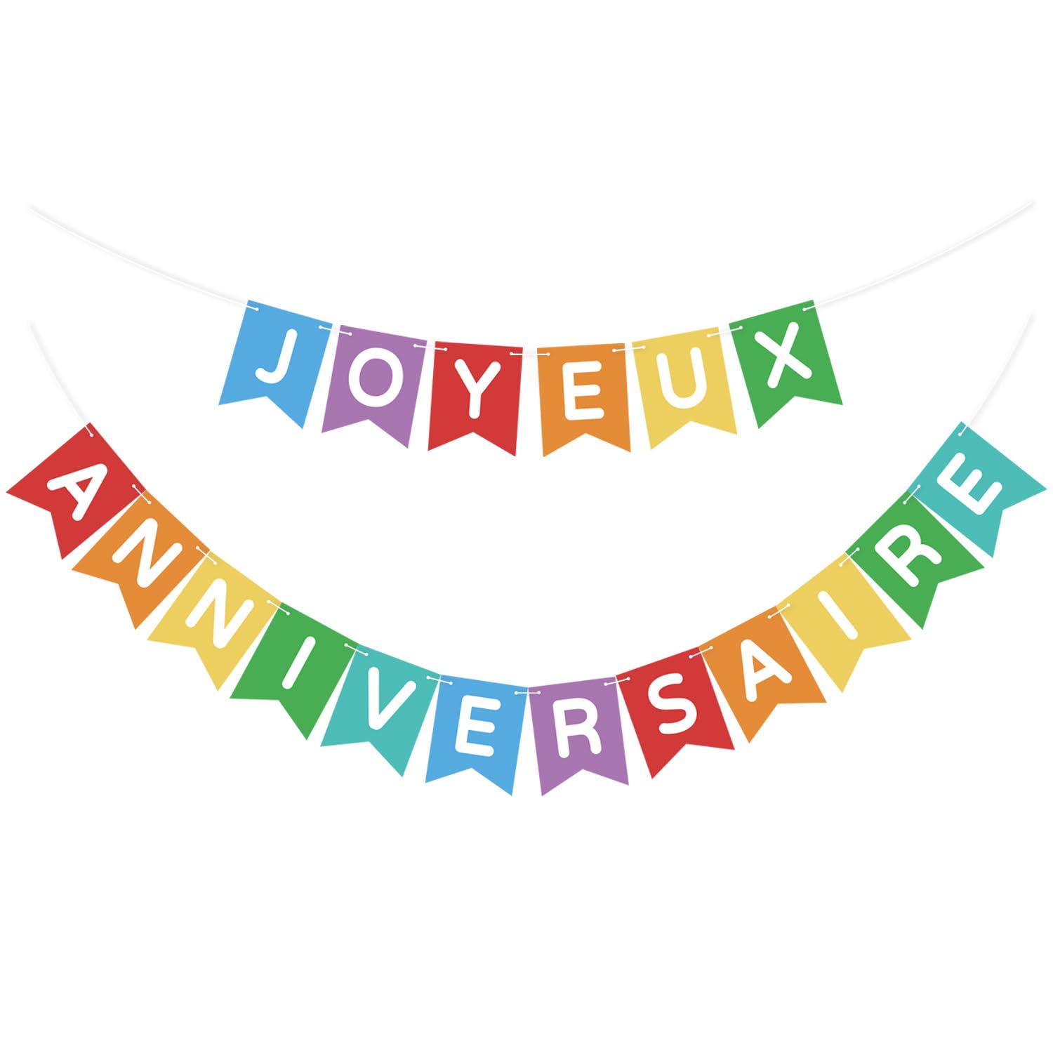 Joyeux ANNIVERSAIRE Guirlande de fête Bannière française pour fête