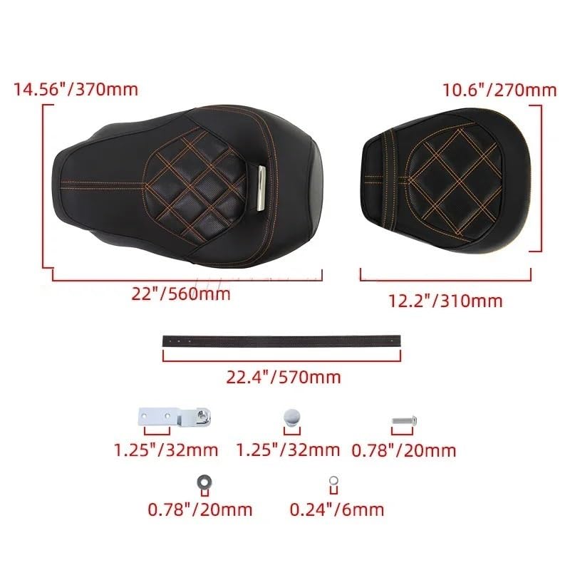 Asiento para Touring Road King delantero trasero para Electra Glide 4