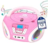 Candy Kids Boombox CD Player für Kinder mit UKW Radio und Lautsprechern