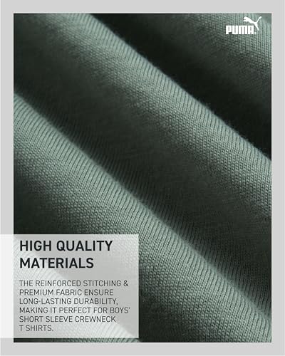 PUMA Boys Shirt - Cotton Crewneck Short Sleeve Active T Shirt for Boys with Logo (Sizes: 8-20)4