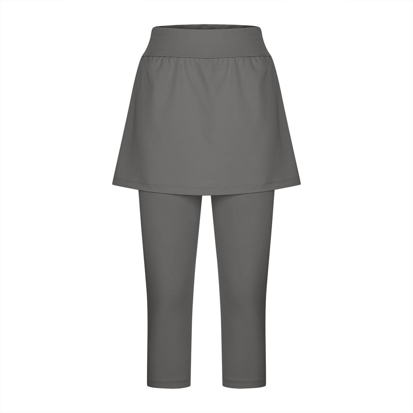 Generisch Jupe de tennis 3/4 pour femme - Confortable et douce - Avec pantalon léger - Pantalon de yoga - Corsaire de sport - Pour la course, le tennis, le golf, le yoga, le fitness