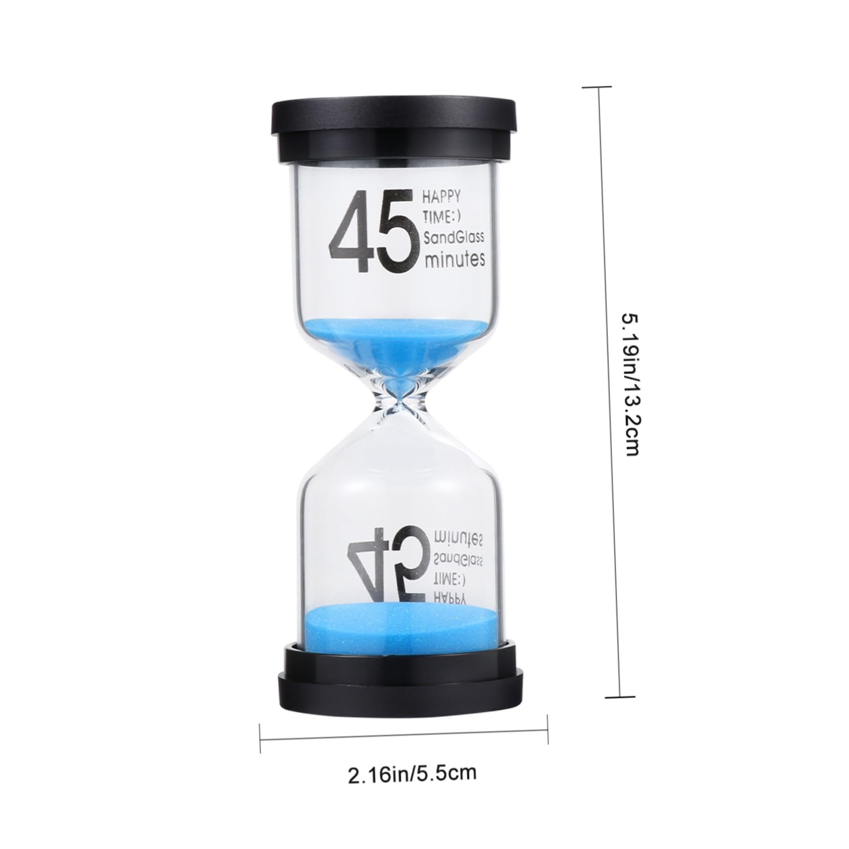 Reloj de Arena de Escritorio de Vidrio y Plástico, 3 Piezas