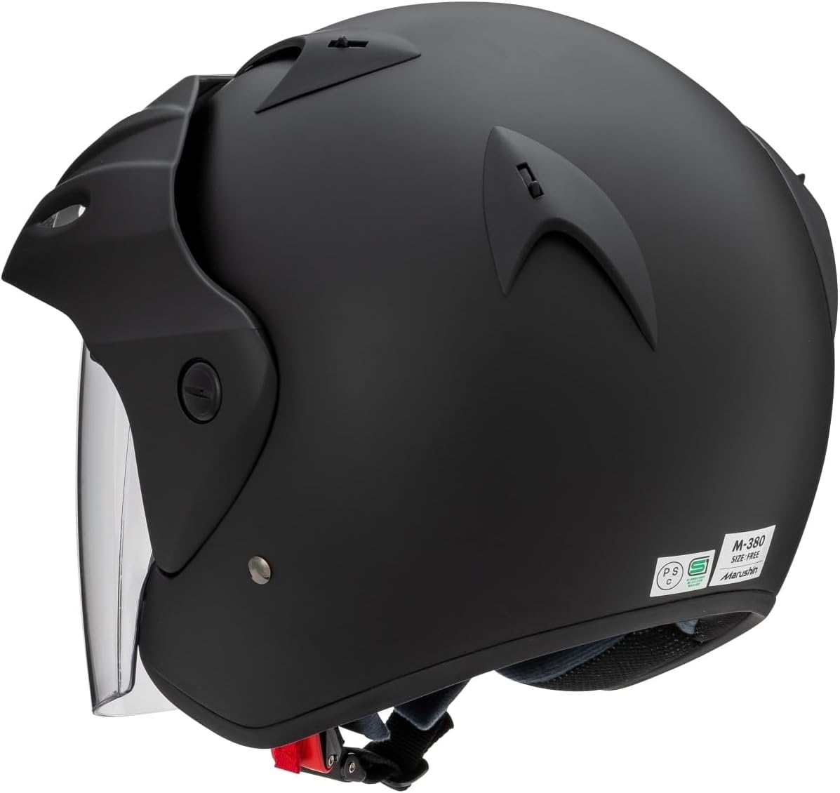 マルシン(MARUSHIN) バイクヘルメット ジェット M-380 マットブラック フリーサイズ(57~~60CM未満)