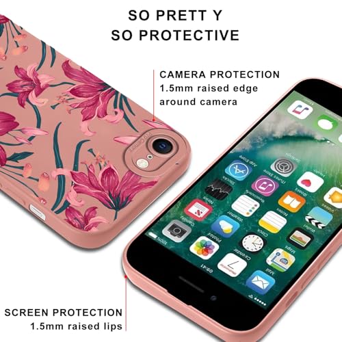 Coque iPhone SE 2020 fleurs aesthetics protection intégrale