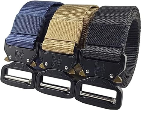 Cinto Tático Militar Com Fivela Em Metal de Engate Rápido Tipo Fastem Youtek (AZUL)