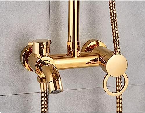 Ensemble de douche de baignoire doré anti-calcaire à jet cascade - 3