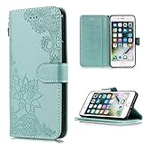  Sweau Funda para Huawei P10 Lite Flip Case Patrón Relieve Mariposa Flores Funda de Piel