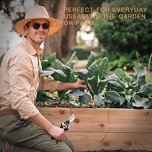 BAISHITE Bypass Pruning Shears - Heavy Duty Shears Gardening Tool with 65MN Blade for Garden