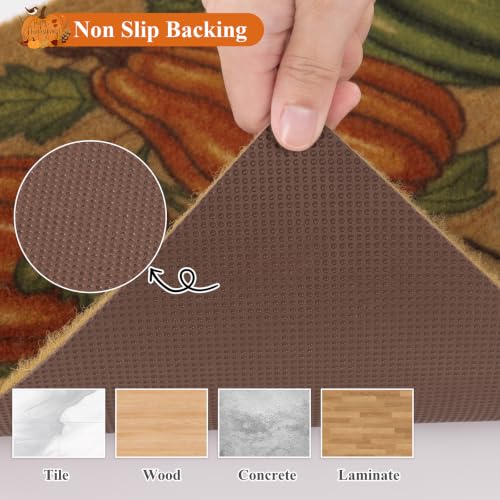 U'Artlines Fall Hello Pumpkin Low Pile Front Door Mat 17"x30" - image 4