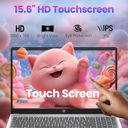 Image of HP 2026 Touchscreen Laptop Computer for Student & Business, 20GB RAM 512GB SSD Windows 11 Pro, Intel Core i3-1315U (Up to 4.5GHz), 15.6 inch LED, Copilot AI, Numeric Keyboard, Type-c, Patented KB Kit