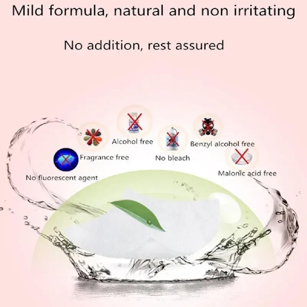 Sohansh Mini Baby Wipes, Disposable Pocket Travel Wet Tissues for Hand, Face Care, Skin Cleaning, Makeup Removal, 64 Wipes 3