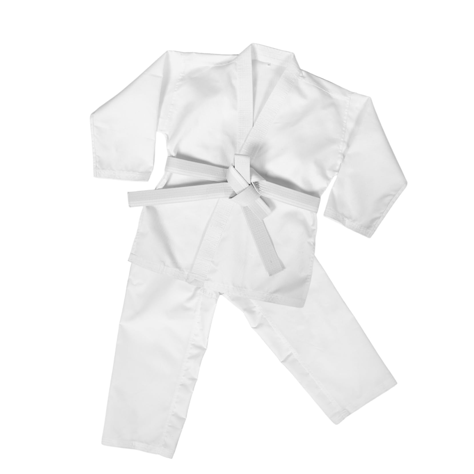 Homoyoyo Jeet Kune Do Uniforme da Karate Uniforme da Karate per Abbigliamento da Karate Pantaloni da Karate Uniformi del Taekwondo Costume di Arti Marziali Bianca Poliestere