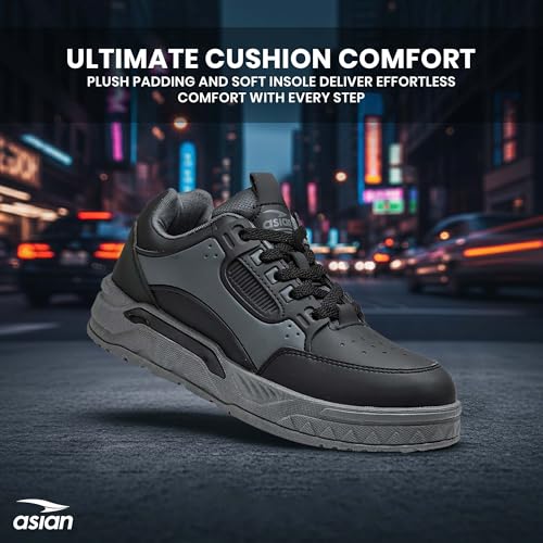 Image of ASIAN Nexus-02 Men's Casual Sneakers | Trendy Lace-Up Design | Lightweight Comfort, Premium Finish & Anti-Slip Sole for Daily Use