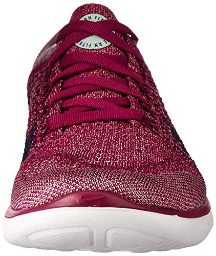 Nike Tênis de corrida unissex infantil Free RN (criança grande), 6,5 EUA, Vermelho framboesa/branco/