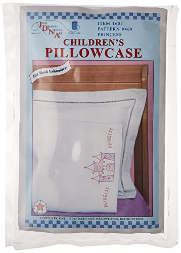Jack Dempsey Needle Art Children's Stamped Pillowcase with White Perle Edge 1/Pkg-Princess