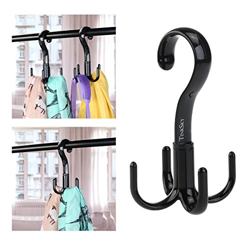 Tinksky Belt Hanger Scarf Tie Rack Holder Hook For Closet Organizer 360 Degree Rotating 3 Pack #TOP2