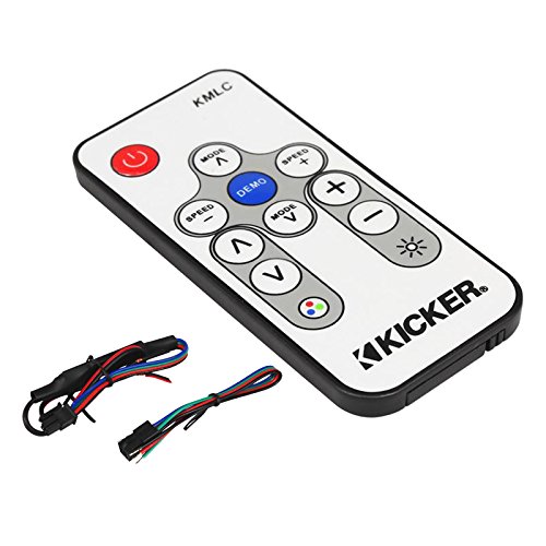 2 Pair (Qty 4) Of Kicker 6.5" 2-Way 195 Watts Max Power Coaxial Marine Audio Multicolor Led Speakers With White Grilles, Led Speaker Remote Control, 50 Feet 16-Gauge Speaker Wire #TOP4