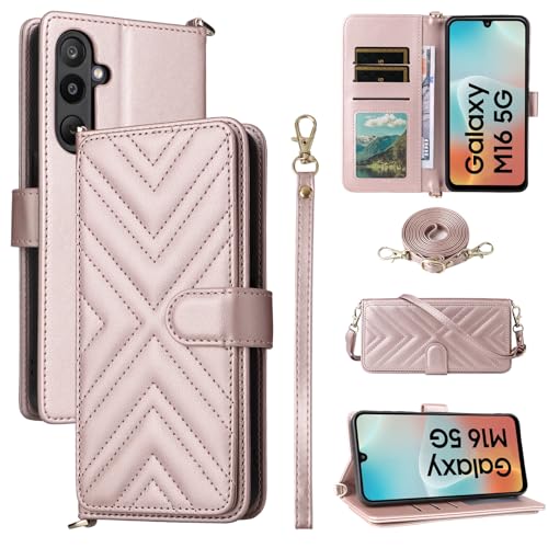 Coque Samsung Galaxy M16 5G et F16 5G BELLA BEAR Étui Portefeuille Magnétique Rose