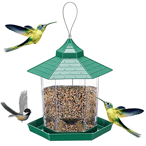 Bird Feeders Wild Finch Cardinal Budgie Oriole Birds Stand Perch Feeder for Outdoor Hanging Squirrel Proof