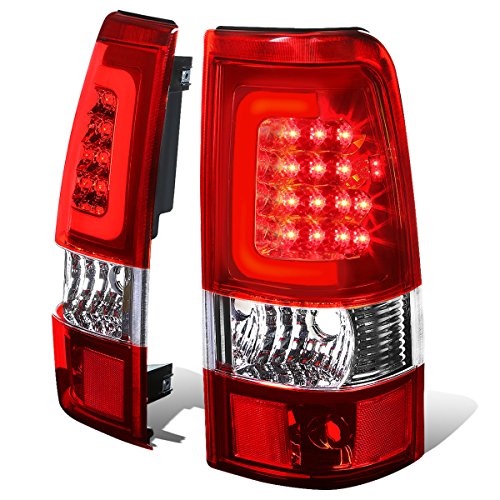 Image of DNA MOTORING TL-CSIL03-LED-RD3D-CH-RD LED 3D Tail Light Assembly Driver & Passenger Side [Compatible with 03-06 Silverado / 07 Sierra]