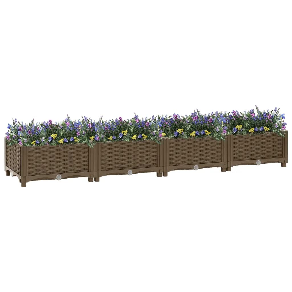 Vidaxl Raised Bed Polypropylene Garden Planter Flower Box Pot Planting Bed