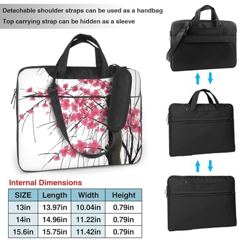 Bolso Tote para Portátil con Diseño de Bambú y Flores de Cerezo miniatura 2