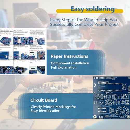 Image of EIELE Soldering Practice kit Multi-Functional capacitance Measuring Instrument Measuring Frequency Excellent Soldering Practice Project Suitable for School Teaching and Beginners Soldering Required