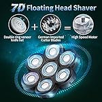 Roziapro Upgrade 7D Freedom Head Shaver Replacement Blades Electric Shaver Replacement Head Shavers for Bald Men Replaceable Head Waterproof Blades for Men 5 in 1 Bald Head Replacement Blades (Gray)