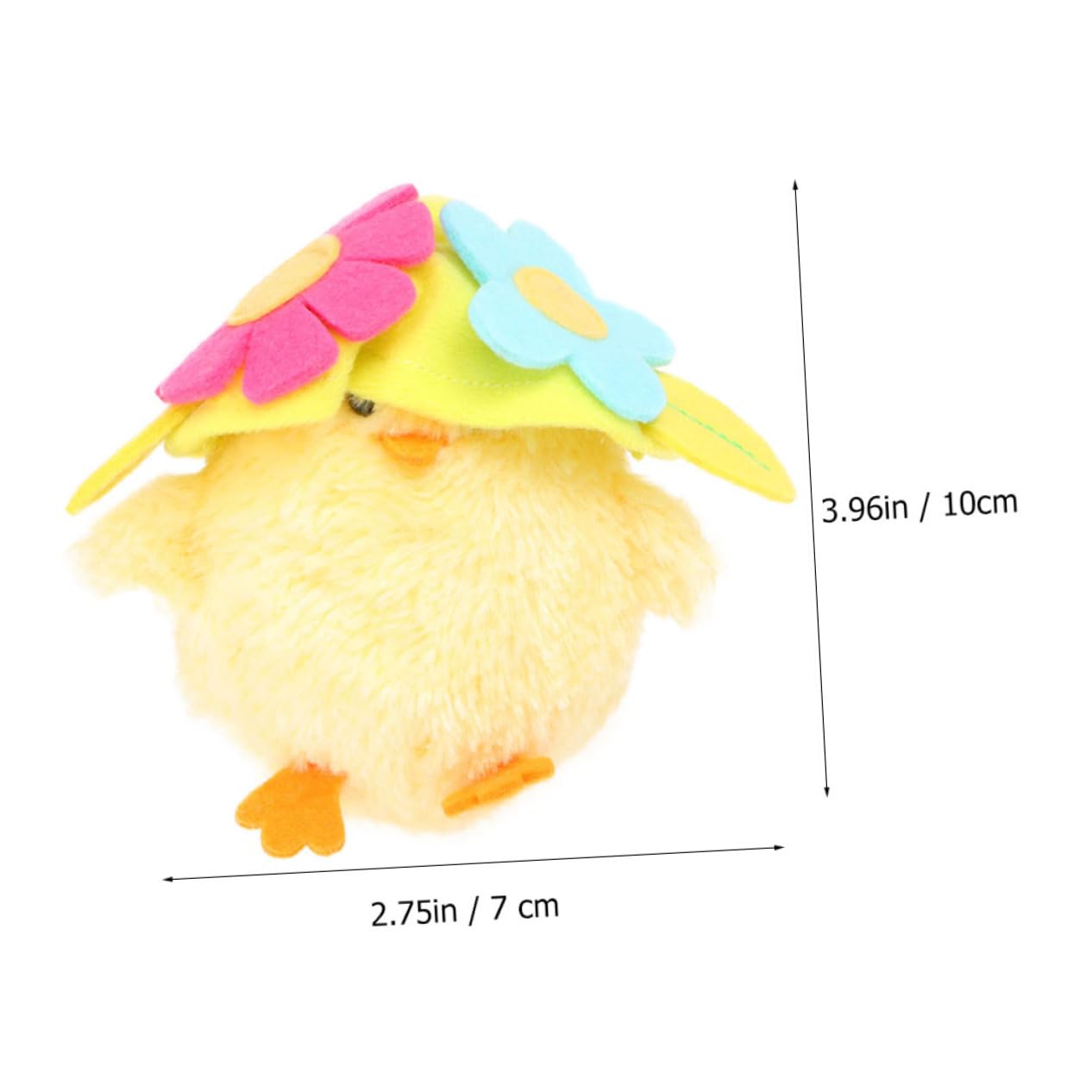 3pezzi Bambola Di Pollo Di Pasqua Per Bambola Decorazione Delicata Cappello Di Fiori Per Pasqua e Decorazioni Per Vetrine