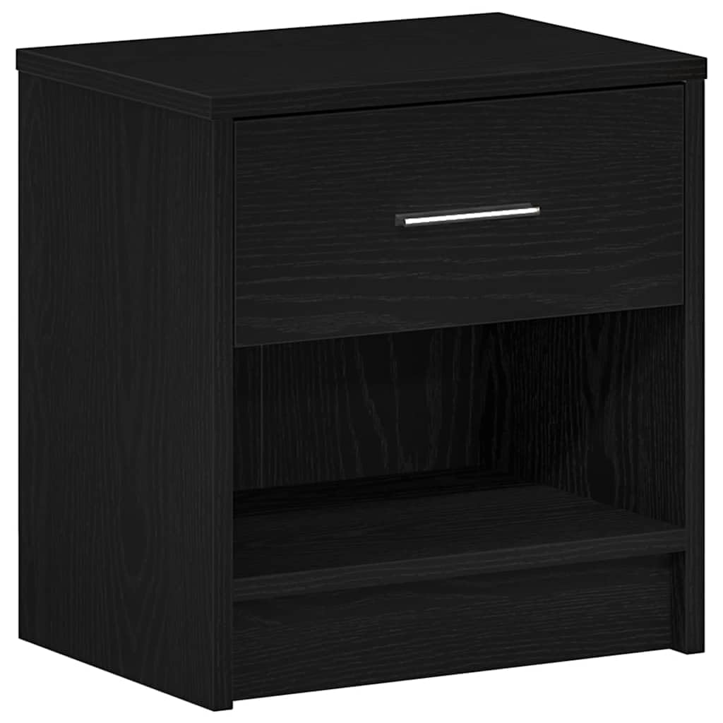 Stabiler Nachttisch aus Holzwerkstoff mit Schublade und offenem Fach für Stauraum, Feuchtigkeitsbeständig und Pflegeleicht, Ideal für Schlafzimmer mit Wandhalterung