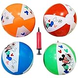 ✿【Cantidad】4 piezas pelota de playa hinchable y 1 pieza bomba de globo.