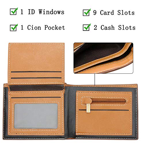 Personalized Wallets for Men,Custom Photo Wallet Engraved,Trifold Leather Wallet (Black)4