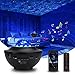 Sternenhimmel projektor， LED Projektor Sternenhimmel Lampe ，sternenprojektor，Sternenlicht- und Ozeanwellenprojektor mit Musiklautsprecher，Geeignet für Partys Weihnachten, Ostern, Halloween