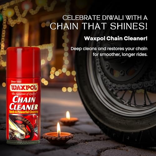 Image of Waxpol Motorcycle Chain Cleaner Spray 150 ml, Lubricant, Grease & Dirt Remover