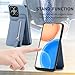 Rfvzubemok Compatible with Oppo A76 4G Case,Compatible with Oppo A76 4G Zipper Card Slots Built-in Magnet Kickstand Phone Case Blue